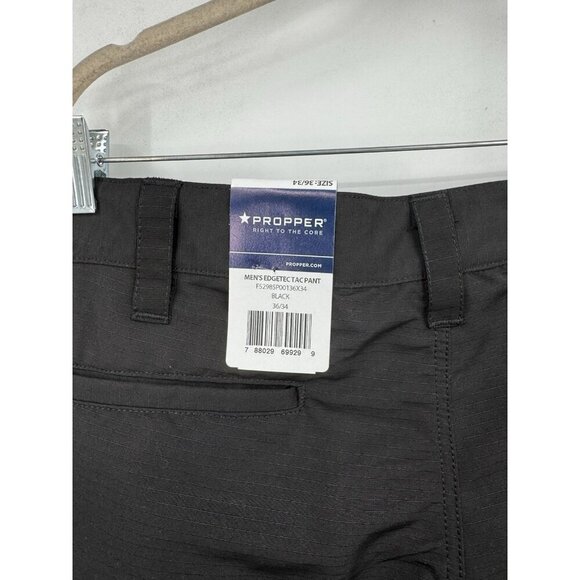 Proper Duty Cargo Pant Men 36/34 Black Workwear Heavy Duty Straight Leg NEW - Picture 10 of 12